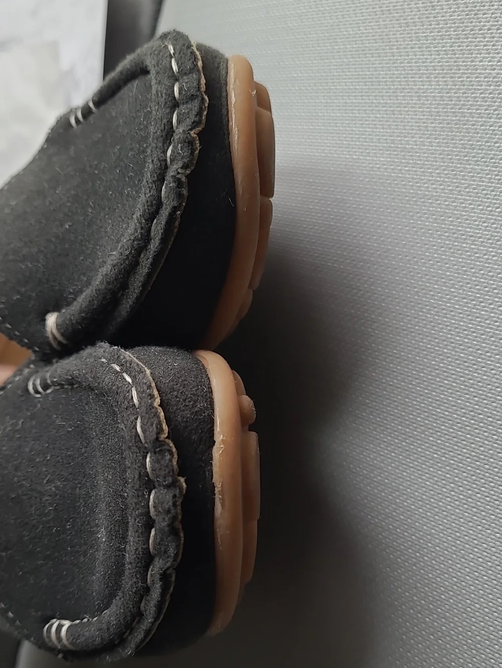 Toddler Boys Shoes Loafers Suede Black Slip On Moccasin Oxford 7